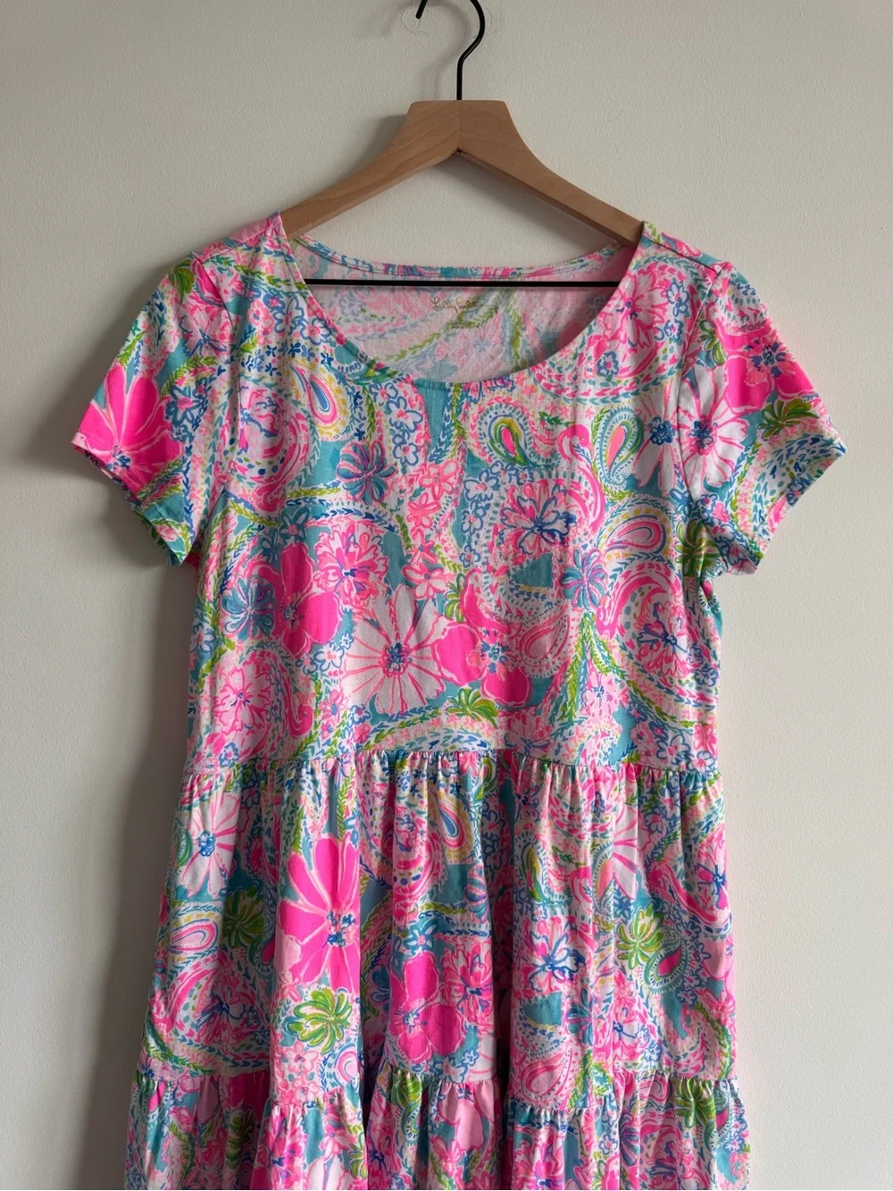 Lilly Pulitzer | Flock Full of Fun Geanna Swing Tiered Dress w/ Pockets ~ Large